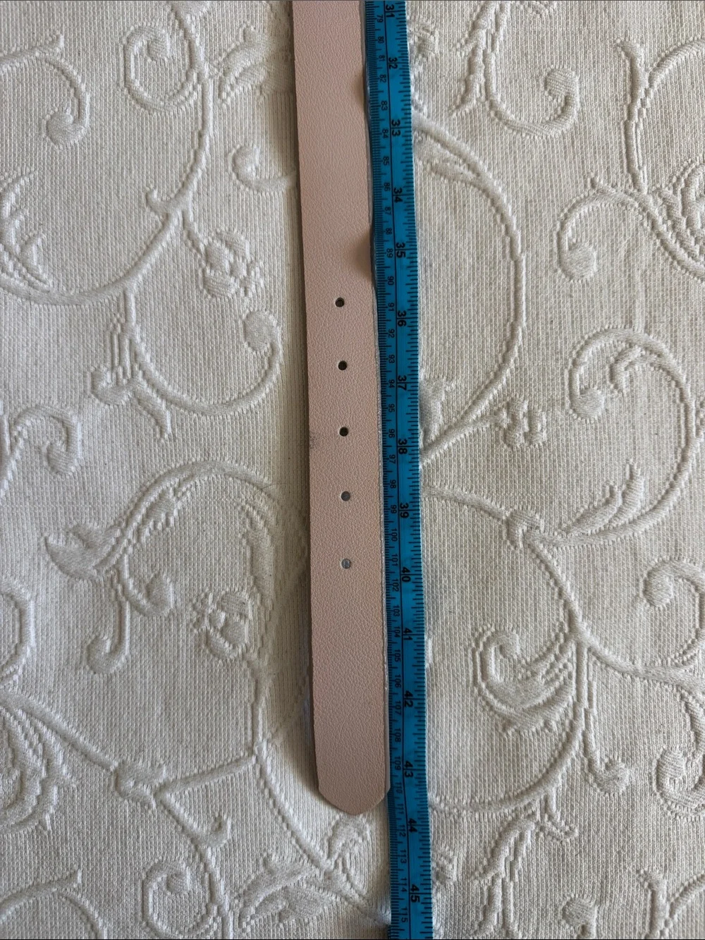 J. Crew Pale Pink Genuine Italian Leather Belt with Gold Buckle - Picture 5 of 9